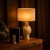 Positano Handicrafted Table Lamp in Yellow and blue checks Colour