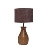 Devansh Brown  Jute Table Lamp With Wood Natural Base (7X13 Inches)-18