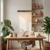 Slimline 24 Brown Wooden LED Hanging Lamp