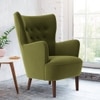 Ludwi Fabric Accent Chair in Mint Green Colour