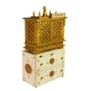 D'Dass Multi Color Mdf and Sheesham Wooden Temple With Cabinet For Pooja