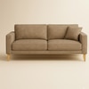 Airy 2 Seater Sofa In Leatherette Beige Color