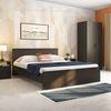Wren Engineered Wood Queen Size Bed In Dark Wenge Finish