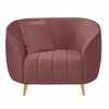 Nero Velvet 1 Seater Sofa in Pink Colour
