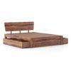 Marieta Solid Wood King Size Drawer Storage Bed In Teak Finish