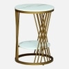 Metlim Metal Side Table in Gold Colour