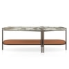 Paloma Rectangular Marble Coffee Table in Saturn Spanish Ceramic Finish