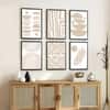 The Castle Decor Boho Abstract Botanical Wall Art Set of 6 Design 3 11x17 Inch
