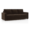 Apollo 3 Seater Fabric Sofa in Dark Earth Colour