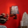 Devansh Solid Wood Electric Wall Light in Blue Colour with Blue Shade Count of 1 Light
