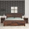 Madhvi Solid Wood King Size Bed Without Storage Bed In Provincial Teak Finish
