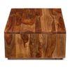 Vector Rectangular Solid Wood Coffee Table In Teak Finish