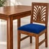 Globally Indian Mayura Solid Sheesham Wood 4 Seater Dining Table Set 4 Chairs Navy Blue