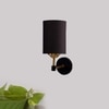 Devansh Metal Electric Wall Light in Black Colour with Black Shade Count of 1 Light