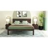 Esra Sheesham Wood King Size Bed Non Storage Walnut Finish (72 x 78 inches)