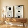 The Castle Decor Boho Abstract Botanical Wall Art Set of 2 Design 13 11x17 Inch
