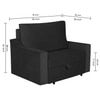 Step  Pull Out Sofa cum Bed  in Black Colour