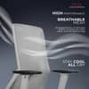 Veritas Mid Back Mesh Office Chair in Grey Colour