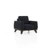 Granada Premium 1 Seater Fabric Sofa in Deep blue velvet Colour