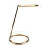 Slanted Nesting Raw Antique Gold Metal Side Table Large in Gold Colour