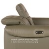 Splendor Two Seater Motorized Leather Recliner in Olive Green Colour