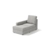 Apollo Sofa (Colour : Vapour Grey, Cushion : Soft, Back Type : High Back, Seating Capacity : Left Aligned 2 Seater + Left Aligned Chaise + Ottoman)