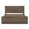 Toledo Solid Wood Queen Size Hydraulic Storage Bed In Danish Walnut Finish