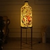 Ivory Bearer Foldable Metal Electric Floor Lamp in White Colour
