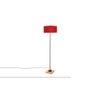 Earvin Maroon Cotton Shade Floor Lamp
