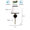 Devansh Metal Electric Wall Light in Black Colour with Multi Shade Count of 1 Light