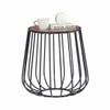 Scandinavian Gabbia Round Side Table Brown Matte Finish