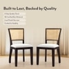 Argiro Solid Wood Dining Chair Set Of 2 In Mahogany Finish With Grey Fabric Colour