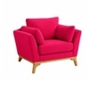 Lorentz Boucle Fabric Lounge Chair in Red Colour