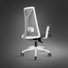 Kepler Brooks Crest MB Office Desk Chair in White Grey Colour
