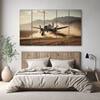 The Castle Decor Aviation Art Wall Painting Wooden Framed Digital Painting 27x48 Inch (Style 1)