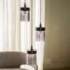 Furrow Cluster of 3 Handcrafted Hanging Lamp