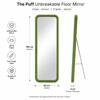 The Artment Unbreakable Green Square Puff Floor Mirror (160 x 60) cm
