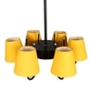 Devansh Black Wall Mounted Lamp With Beige Jute Shade