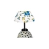 Amanda Multicolor cotton Glass Table lamp with Iron Base