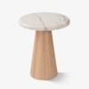 Hump Marble Side Table in Brown Colour