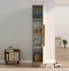 Hexa Red Wooden 1 Door Wardrobe with Huge Storage Space in Frosty White Colour