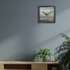 Charcoal Grey Dial Contemporary Wooden Wall Clock