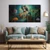 The Castle Decor Krishna Ji Wall Painting Wooden Framed 27x48 Inch (Style 12)