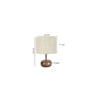 Juniper White jute & solid wood table lamp