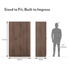 Zoey Engineered Wood 3 Door Wardrobe in Classic Walnut Finish