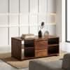 Jasol Solid Sheesham Wood 4 Drawer With 4 Open Shelves Coffee Table  In Provincial Teak Finish