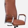 Ettorez  Global Hb Stylish Sleek Leatherette Office Chair In Tan Colour