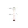 Cameron Brown Cotton Shade Floor Lamp