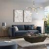Taarkashi 3 Seater Fabric Sofa (Marengo Grey Velvet)
