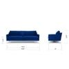 Velore Fabric Sofa (Navy Blue)